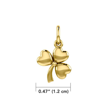 The Shamrock Gold Vermeil Plate on Silver Charm VTC515 - Jewelry